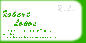 robert lopos business card